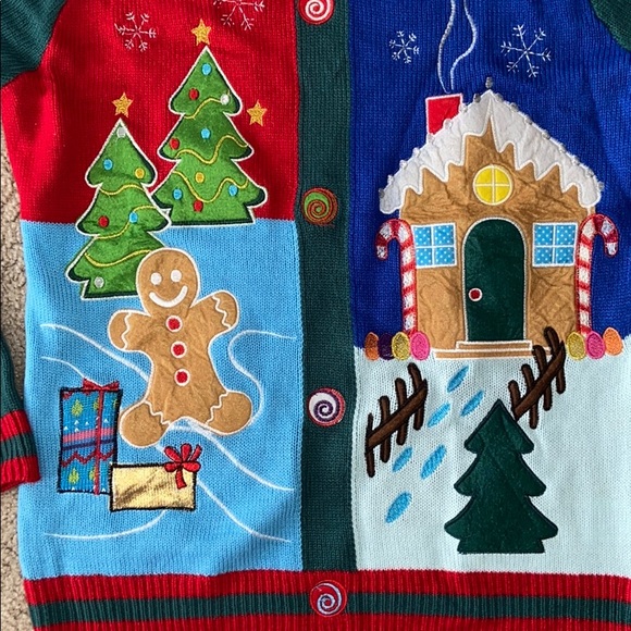 Jolly Sweaters Tacky Christmas Holiday Sweater M - Picture 2 of 4